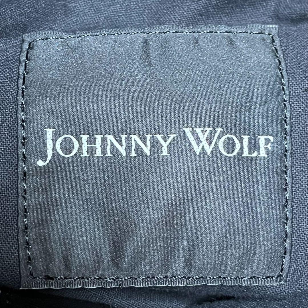 美品　ジョニーウルフ　トートバッグ　A4可　レザー　肩掛け　ブラック　黒