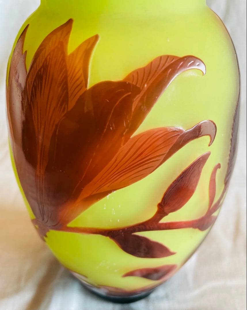 【KAITO】D'Argental工房 アールヌーボー様式 ガラス花瓶