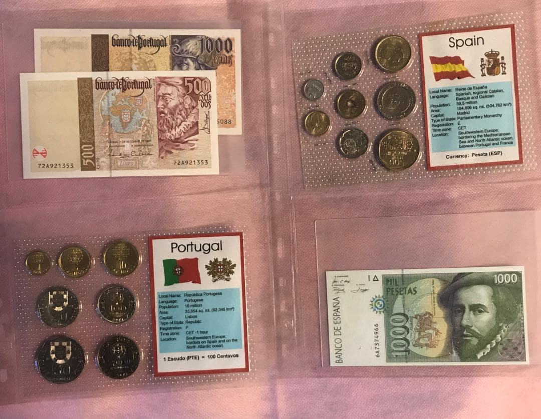 ユーロ通貨導入前の12ヵ国の貨幣セット 泰星株式会社