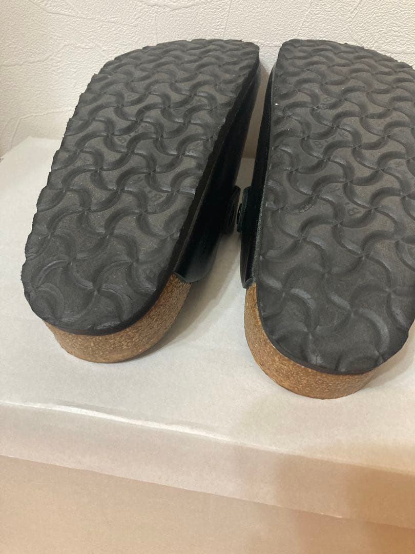 BIRKENSTOCK ボストン レザー　ブラック　　38(24.5cm)