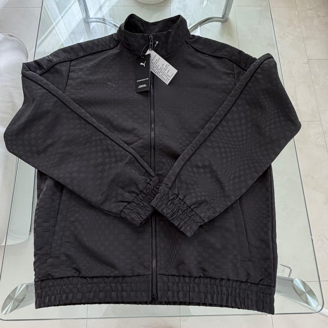 ポルシェ×PUMA ナイロンジャケット ブラック チェック柄　US Mサイズ仕様