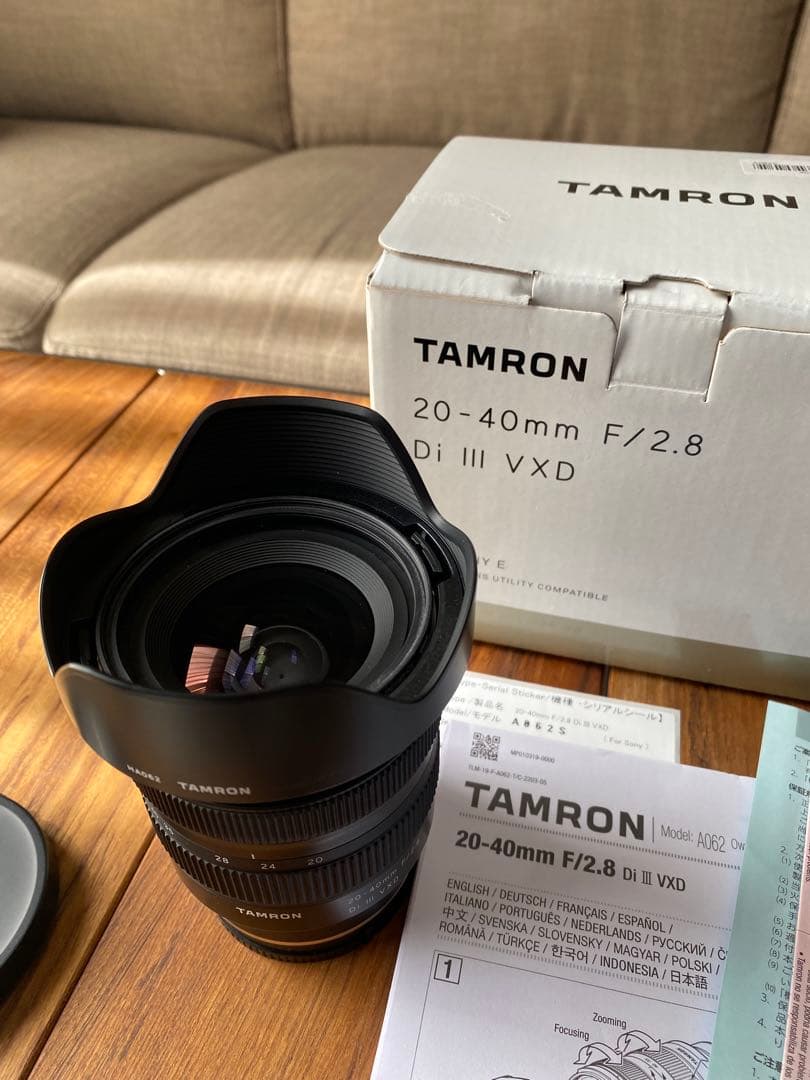超美品　TAMRON 20-40mm F/2.8 SONY Eマウント