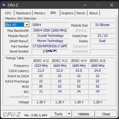 Crucial メモリー DDR4 3200MHz 64GB（32GB 2枚）
