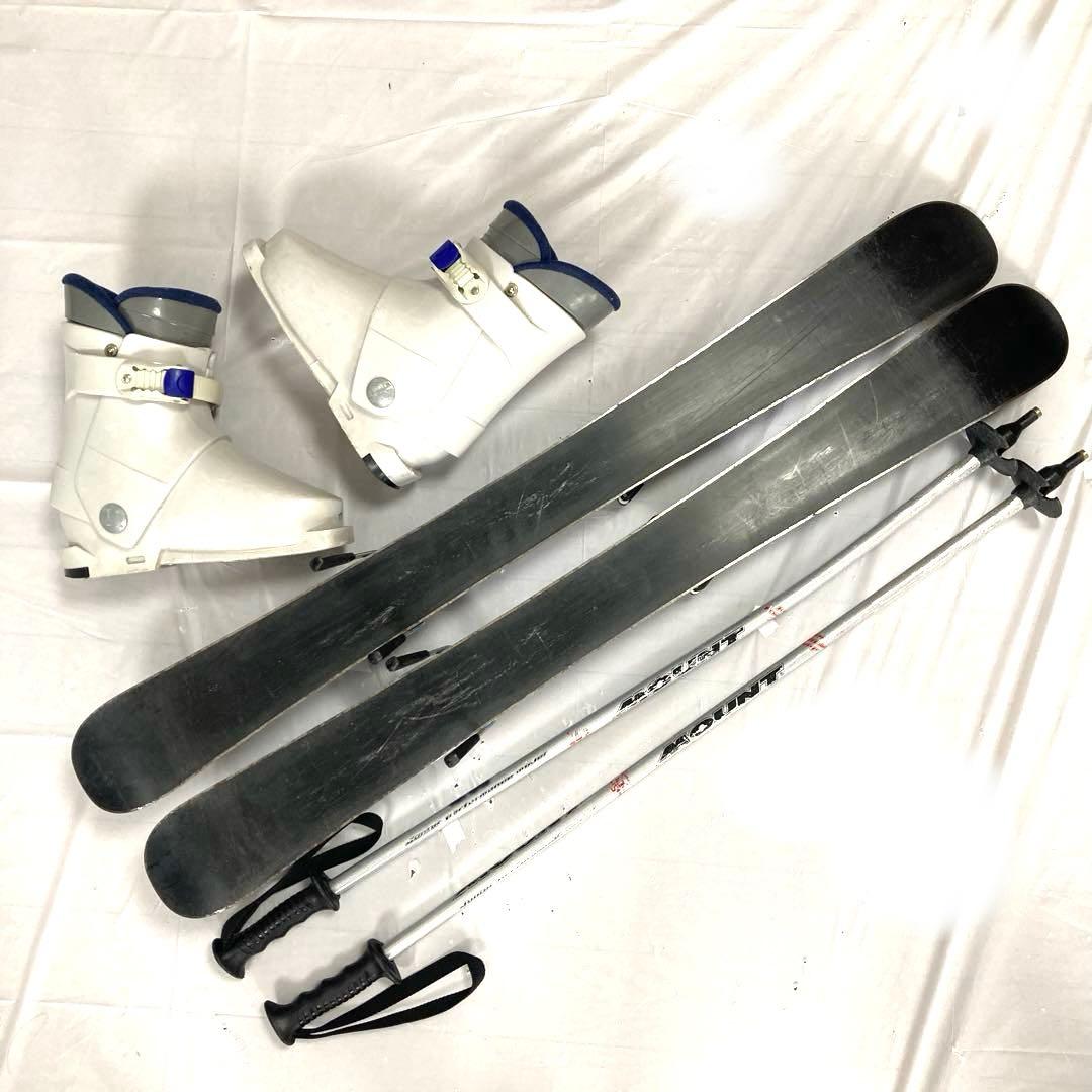 スキー３点セットスキーセットスキー板90cm スキー靴17cm ジュニア男女