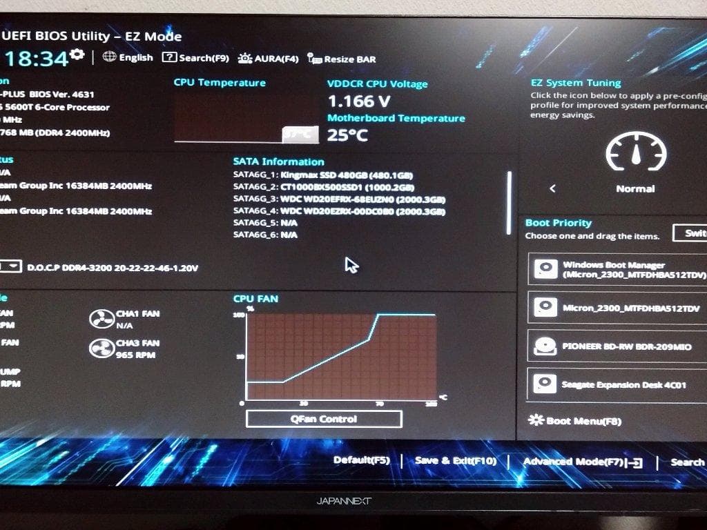 ジャパンネクスト 27インチモニタ 165Hz WQHD JN-T27G165Q