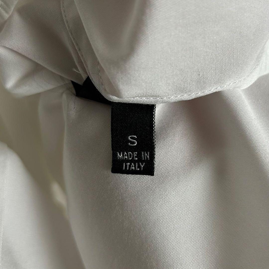 6018【超希少デザイン】ヴェトモン‪☆ラインストーンロゴ入り長袖シャツ 虹ロゴ