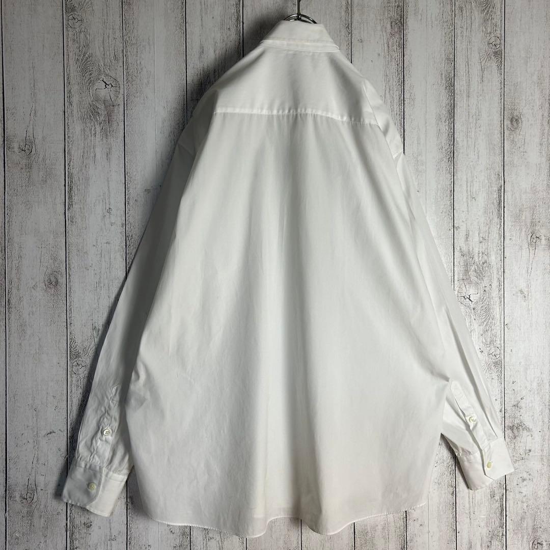 6018【超希少デザイン】ヴェトモン‪☆ラインストーンロゴ入り長袖シャツ 虹ロゴ