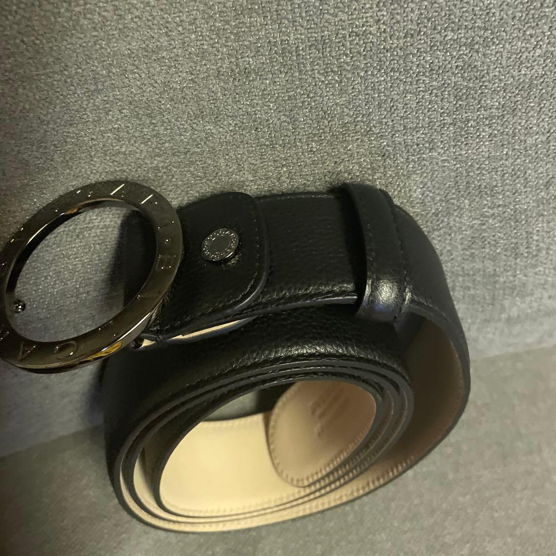 BVLGARI レザー ベルト サイズ44 ブラック