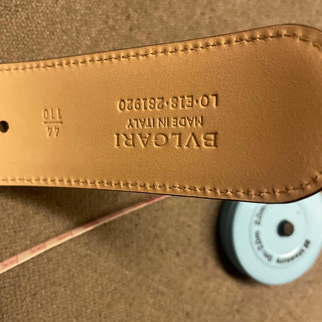 BVLGARI レザー ベルト サイズ44 ブラック