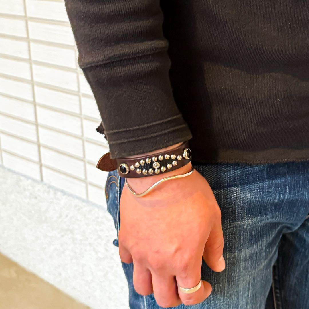 スタッズブレス　クロコダイル　freeサイズ