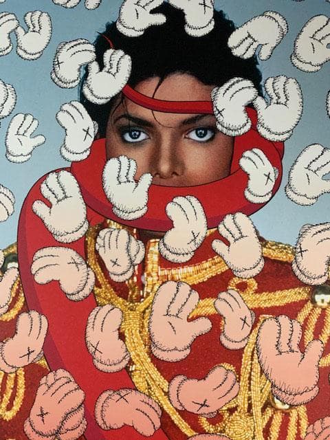 額装品/Michael Jackson ON the Wall/カウズ/ブラック