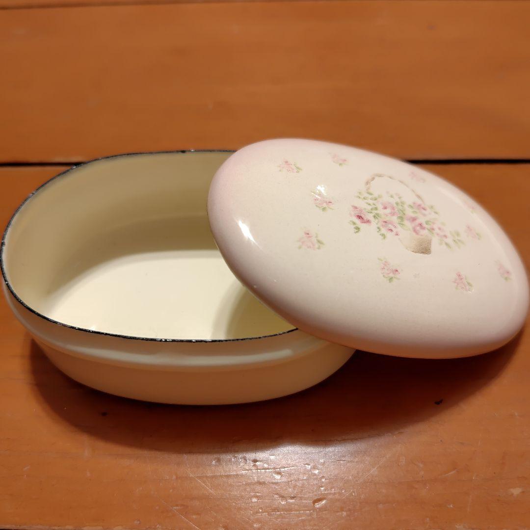 お値下げ　非売品　レア　イマン ローズバスケット　ホーローオーバルケース