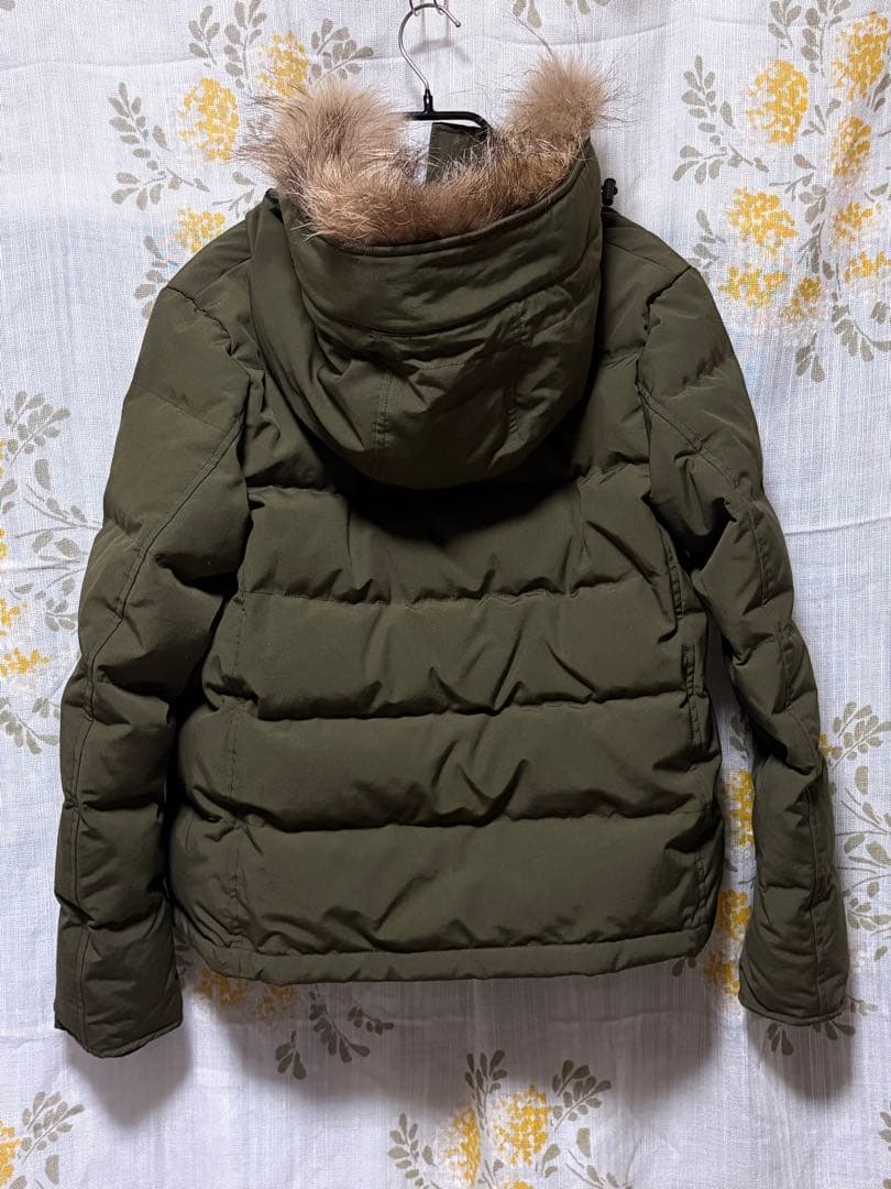 ダントン DANTON フード付きダウンジャケット カーキ色　サイズ:36