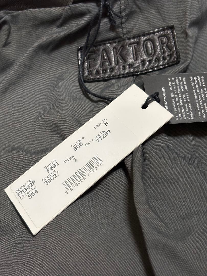 FAKTOR ホースレザーシングルライダース ホースレザー M BLACK 黒