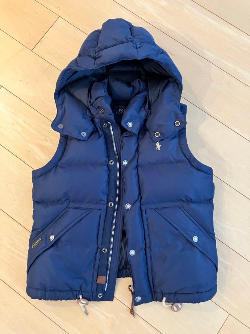 POLO ポロラルフローレンネイビー ダウンベスト　Sサイズ