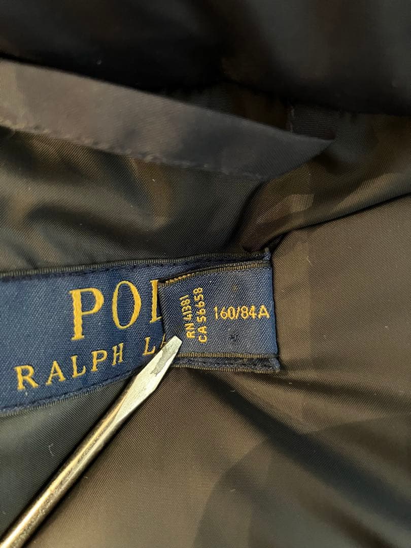 POLO ポロラルフローレンネイビー ダウンベスト　Sサイズ