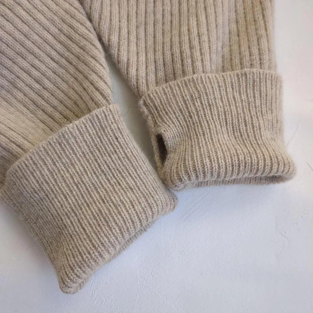 美品 アニュアンス ラクーンミックス オフショルニット プルオーバー 肩出し