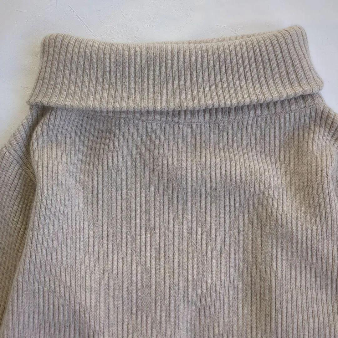 美品 アニュアンス ラクーンミックス オフショルニット プルオーバー 肩出し