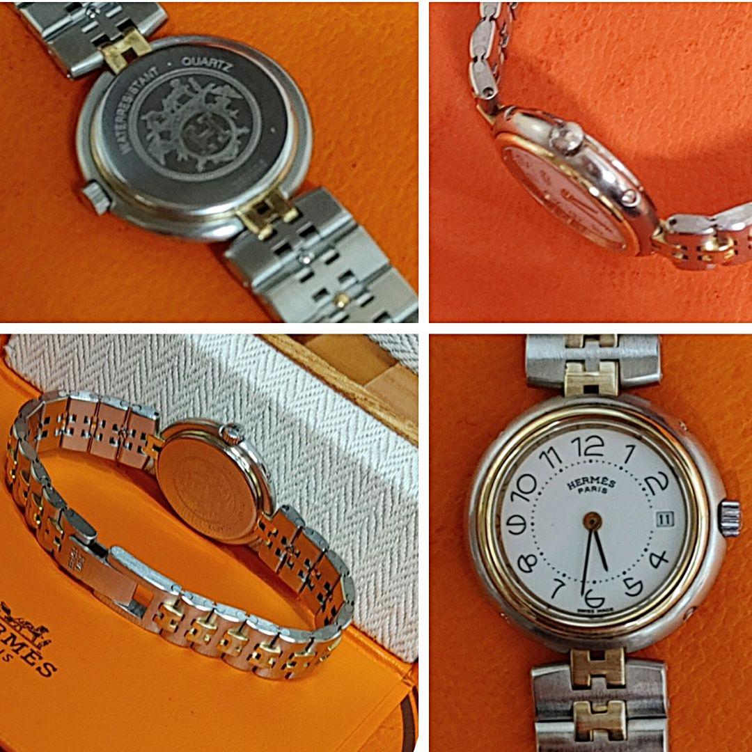 ぽんたろーエルメス時計プロフィー/新品電池新品仕上げ正常稼働品/レディース
