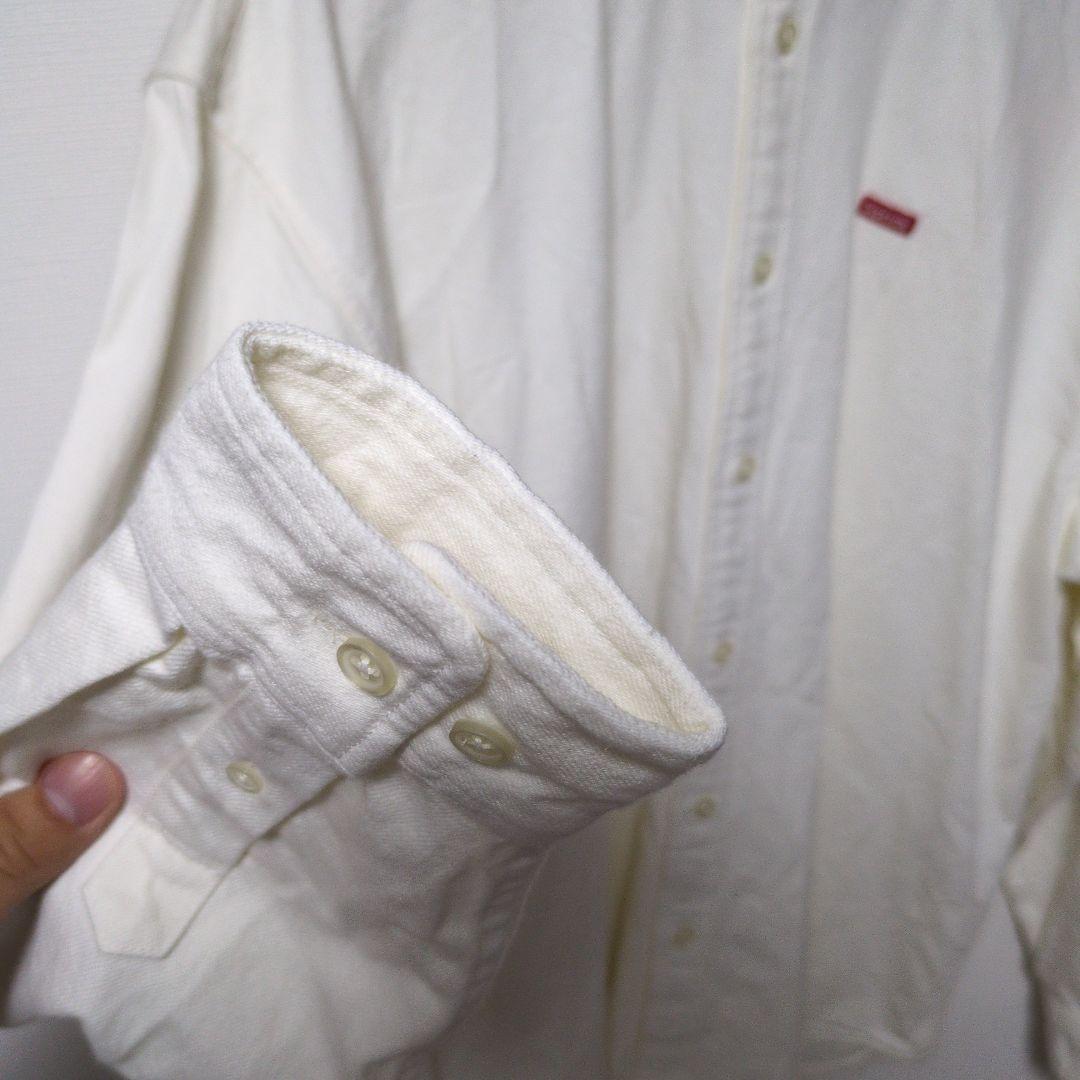 Supreme ホワイト ボタンダウンシャツ　サイズL