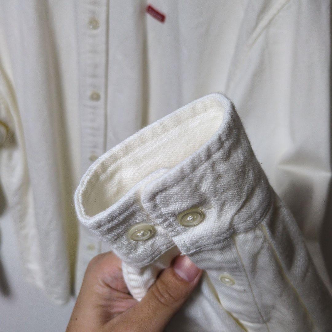 Supreme ホワイト ボタンダウンシャツ　サイズL