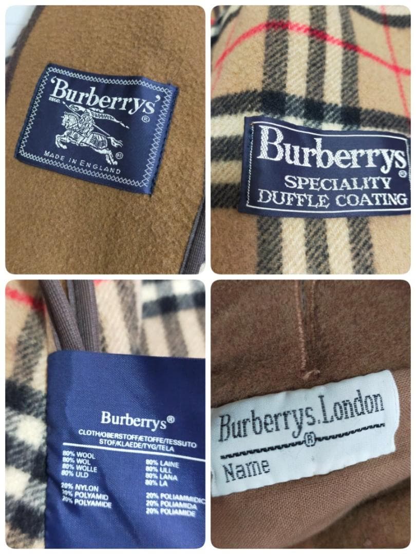 バーバリーズ Burberrys ウール　ダブルフェイス ダッフルコート　くるみ