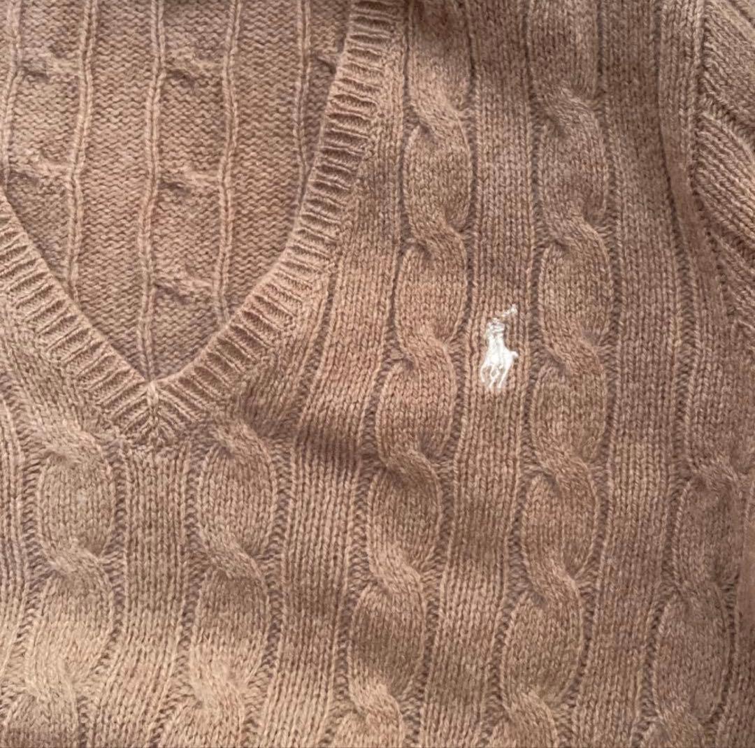 超美品☆ ラルフローレン ポロ　セーター　ニット　ケーブル　S ウール　カシミヤ