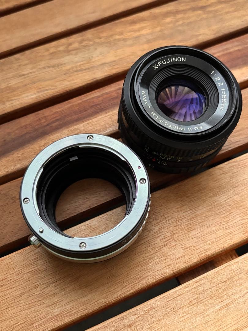 週末SALE★FXアダプター付美品★X-Fujinon55mm f2.2★作例有