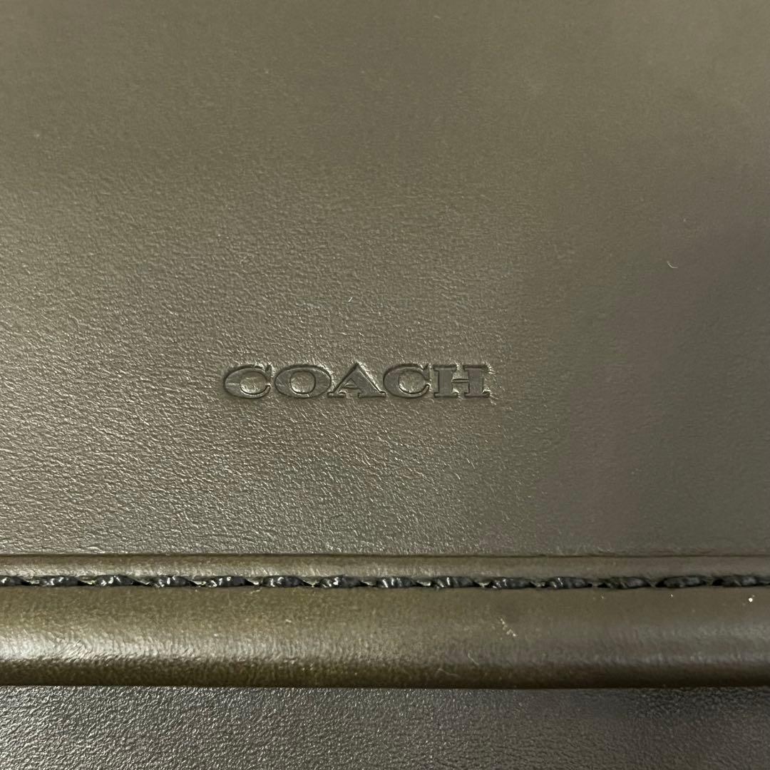 美品✨オールドコーチ　ウエストバッグ　ボディバッグ　レザー　ターンロック　カーキ