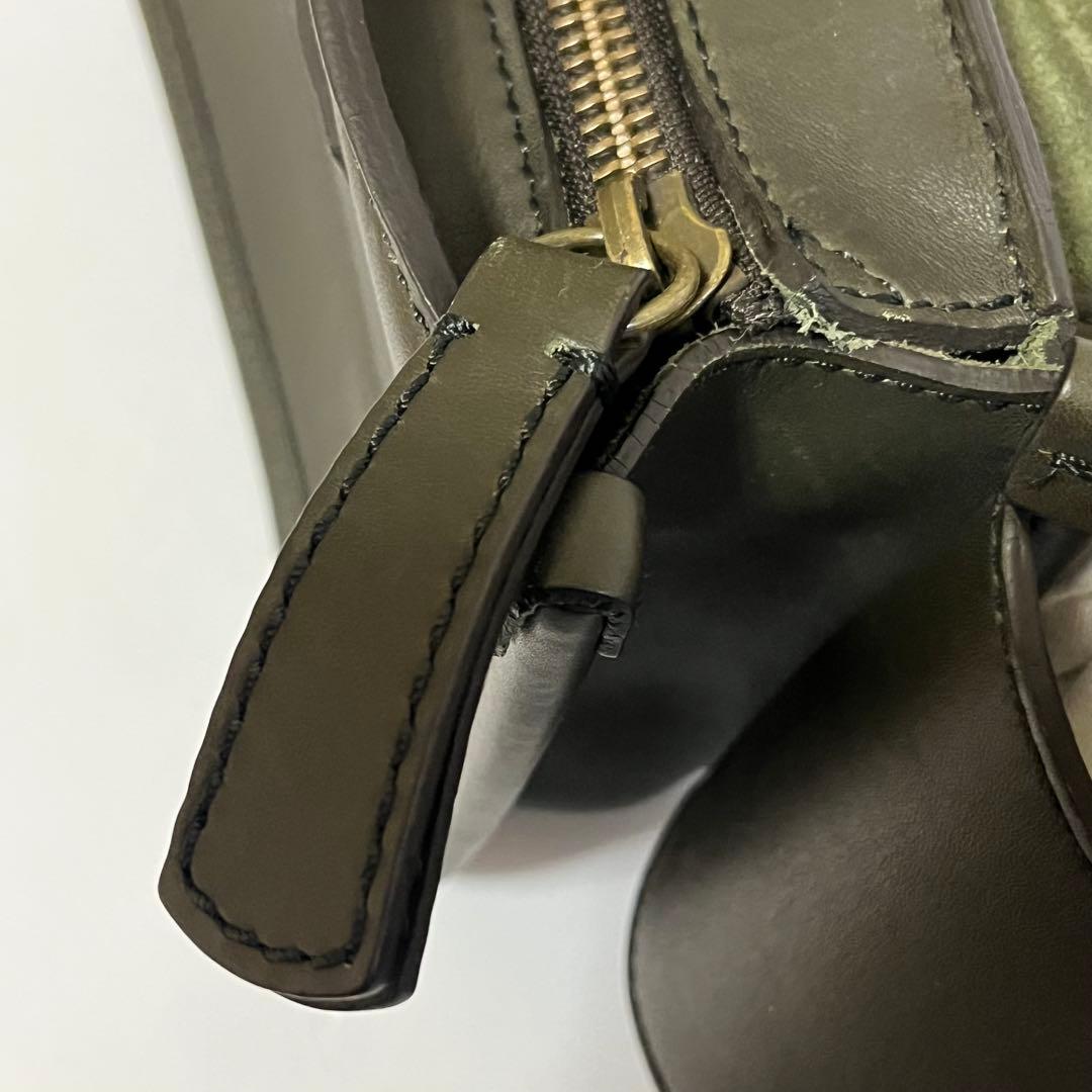 美品✨オールドコーチ　ウエストバッグ　ボディバッグ　レザー　ターンロック　カーキ