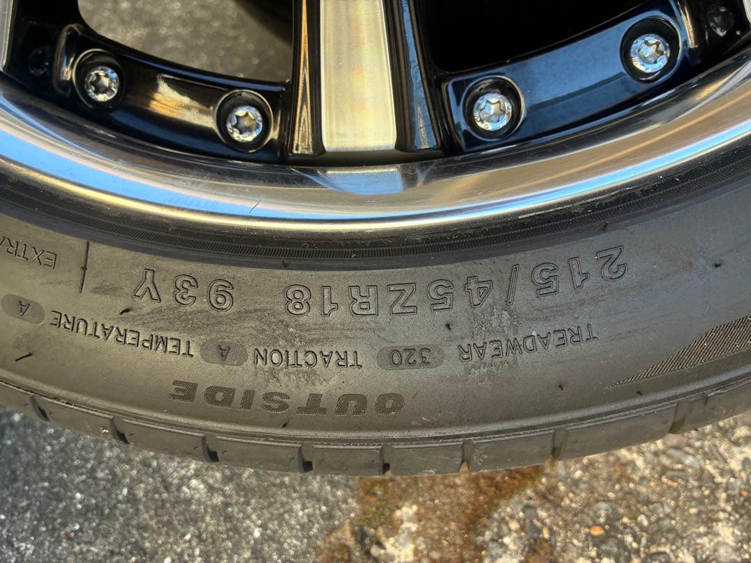 ワーク シュバート SC4 18インチ ホイールセット 215/45R18バリ溝