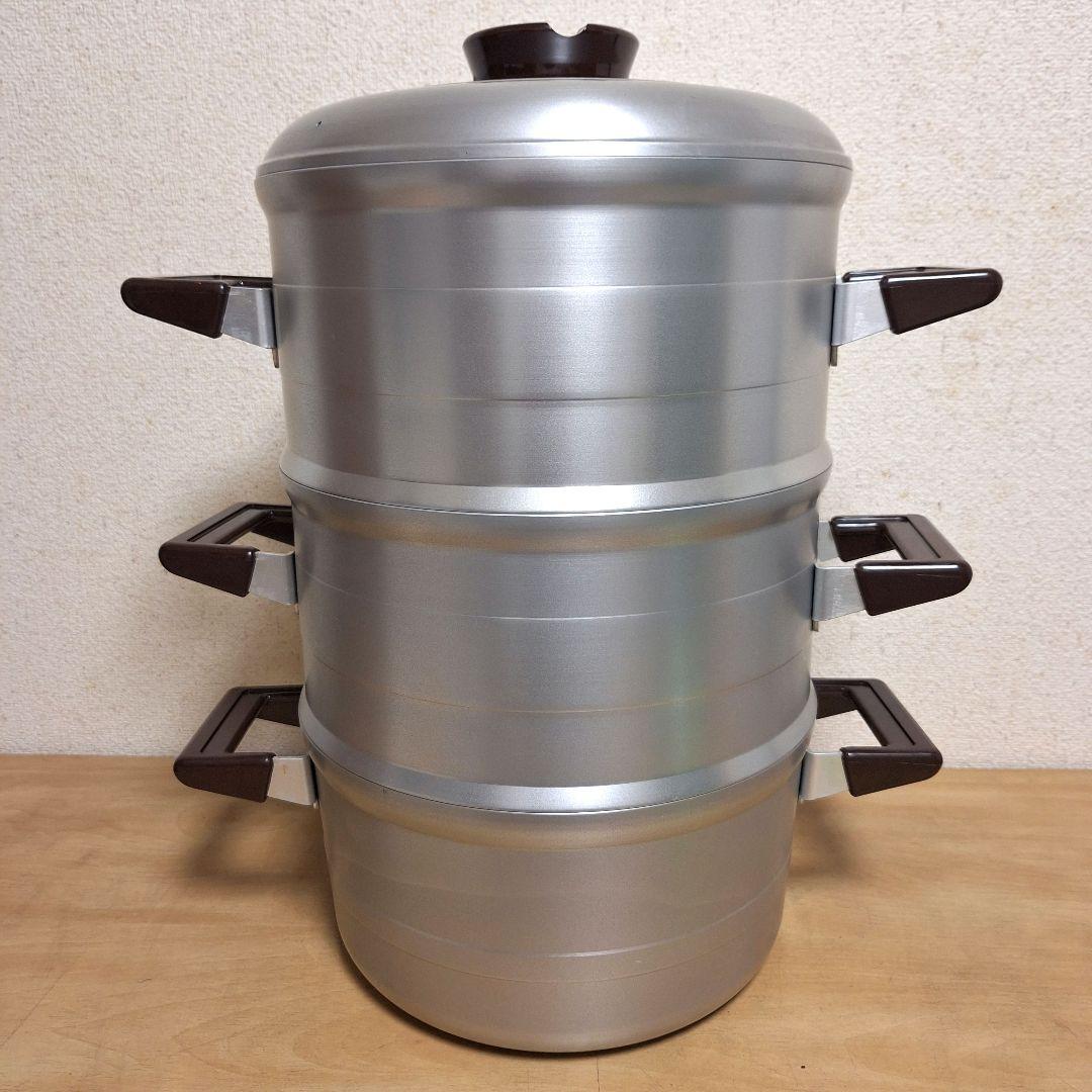 新品　アルミ　30cm セイロ　スチームクッキング　竹　業務用　蒸し器