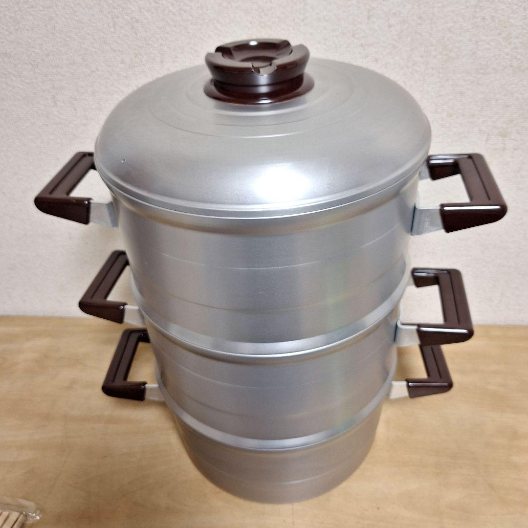 新品　アルミ　30cm セイロ　スチームクッキング　竹　業務用　蒸し器