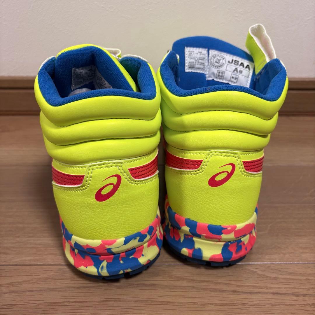asics 蛍光イエロー ハイカット安全靴