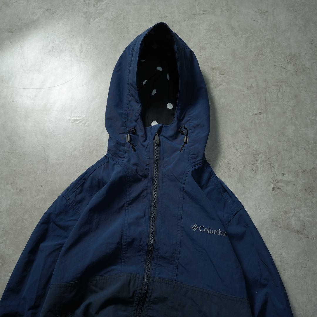 y2k Columbia 短丈 シェルジャケット ネイビー テック系 シティー