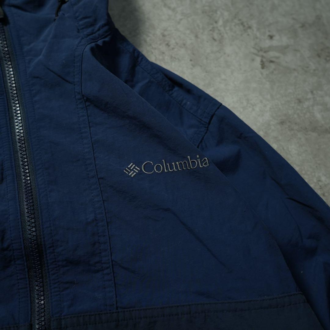 y2k Columbia 短丈 シェルジャケット ネイビー テック系 シティー