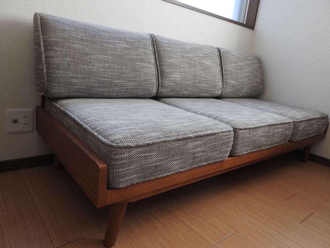 3人掛け　ソファ　unico ALBEROカバーリングソファ チークカラー