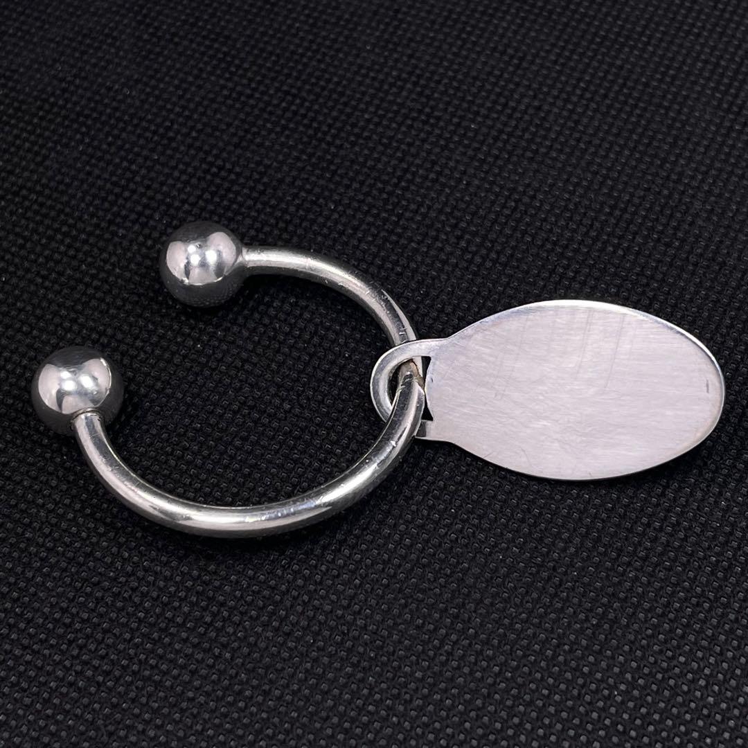 ティファニー　キーリング　大きい　ロゴプレート　シルバー#A-224