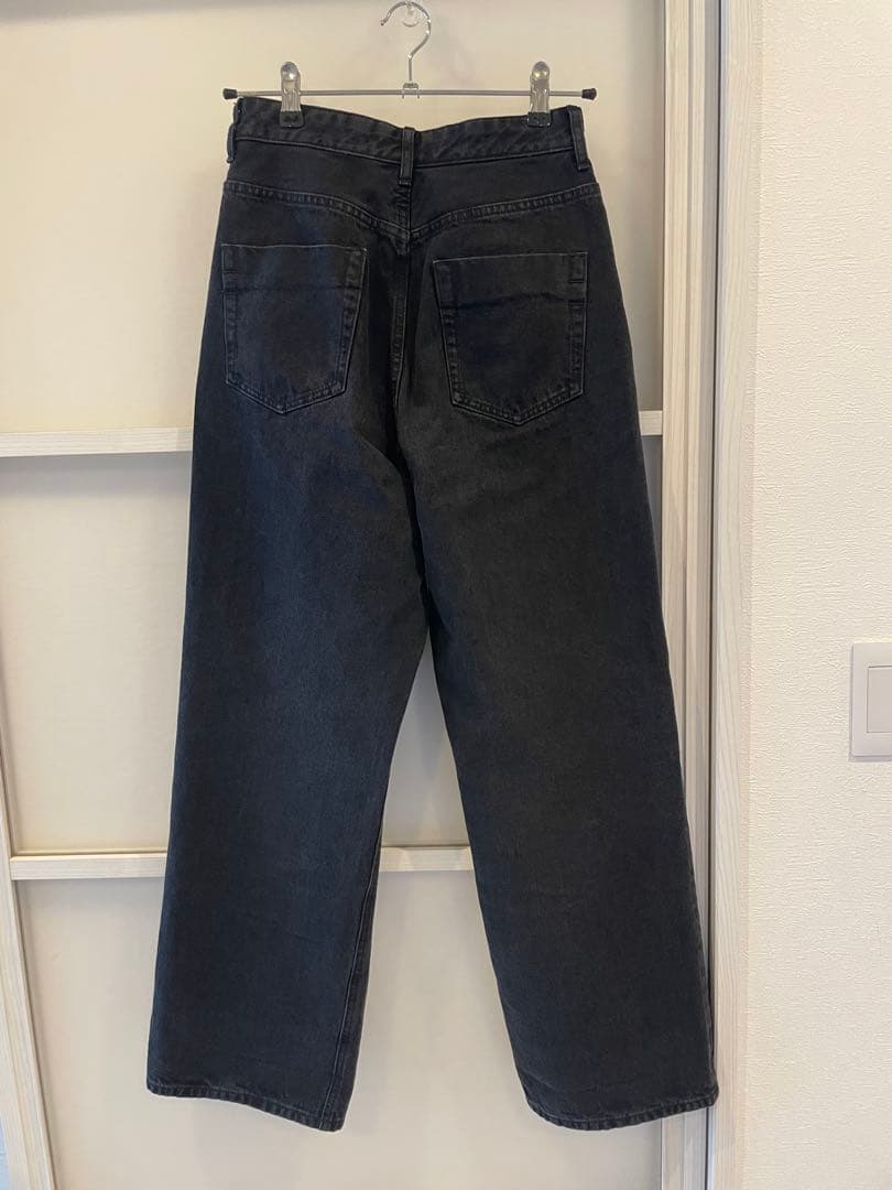パンツ high waist straight denim pants