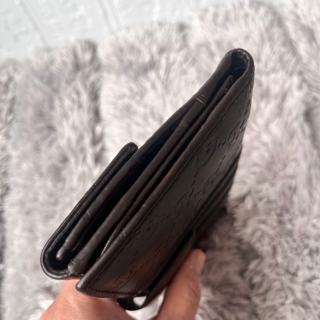 美品✨GUCCI シマ　シェリーライン　ダークブラウン　長財布　ロゴプレート