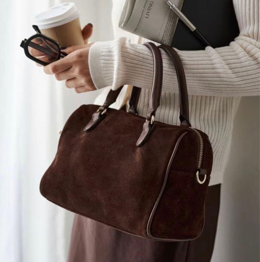 russet スエード2WAYミニボストンバッグ
