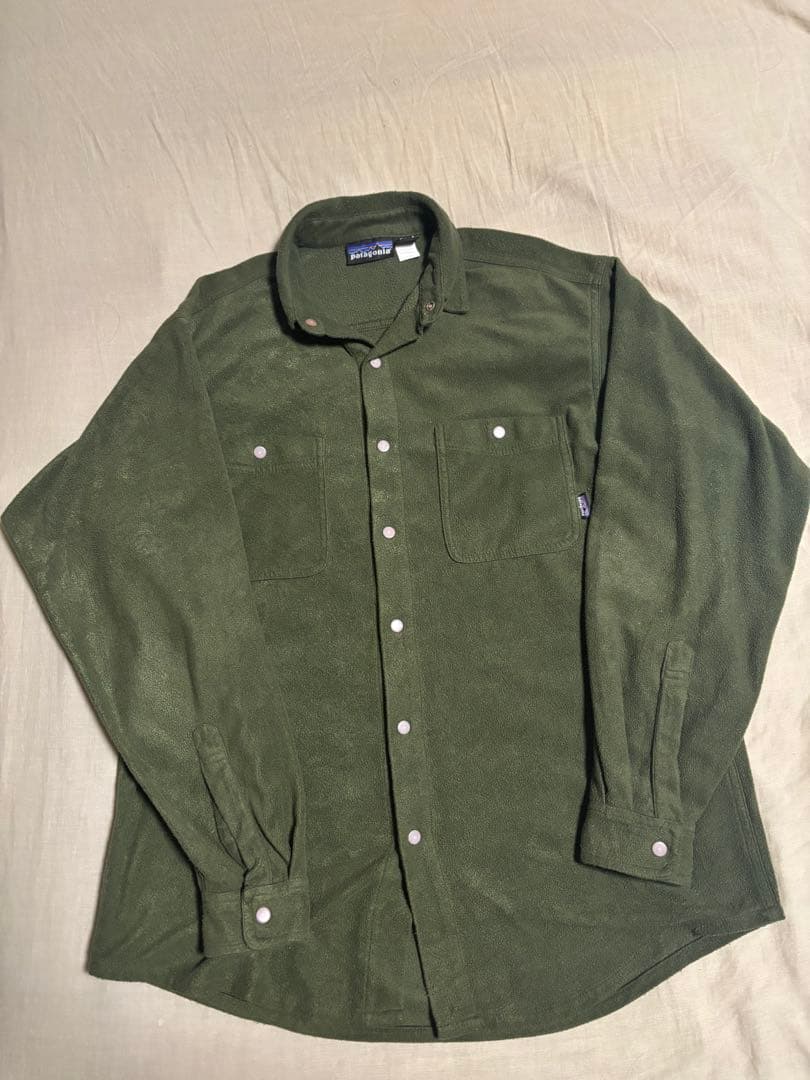 廃盤　patagonia シンチラフリースシャツ M グリーン USA製