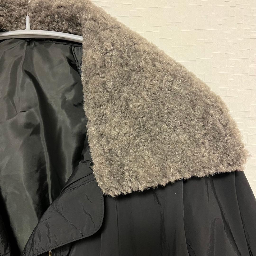 アダムエロペ　WEB限定　サステナブル　マルチWAYミドル丈ボアコンビブルゾン