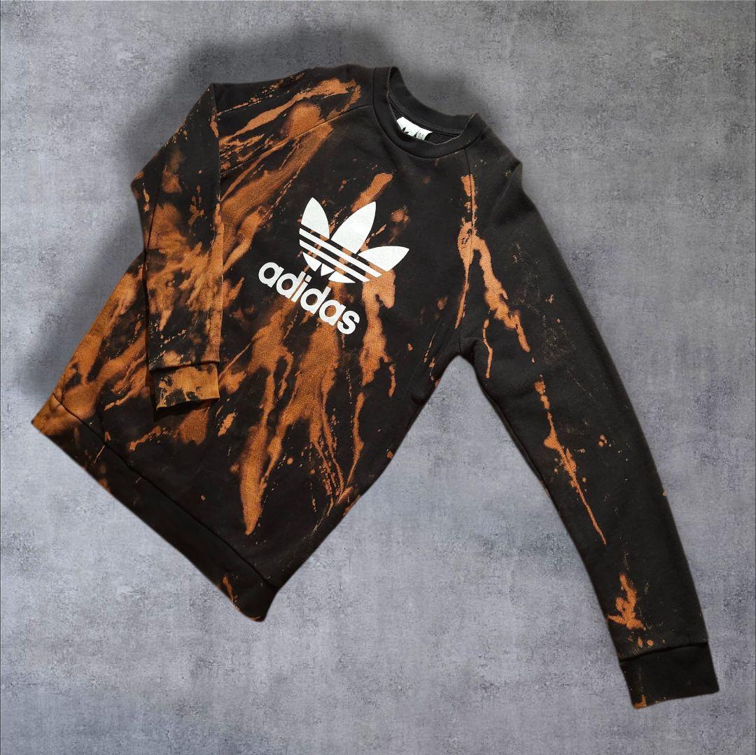 adidas アディダス タイダイ ブリーチ加工 スウェット オーバーサイズ