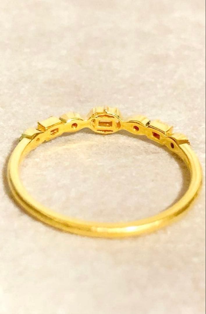 K18 ageteアガット 13号 0.08ct ダイヤモンド ゴールド リング