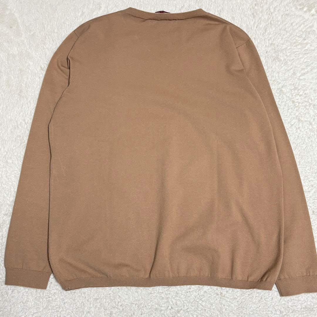 現行　マックスマーラ　ステュディオ　Vネック　ロゴ刺繍　キャメルカラー　M