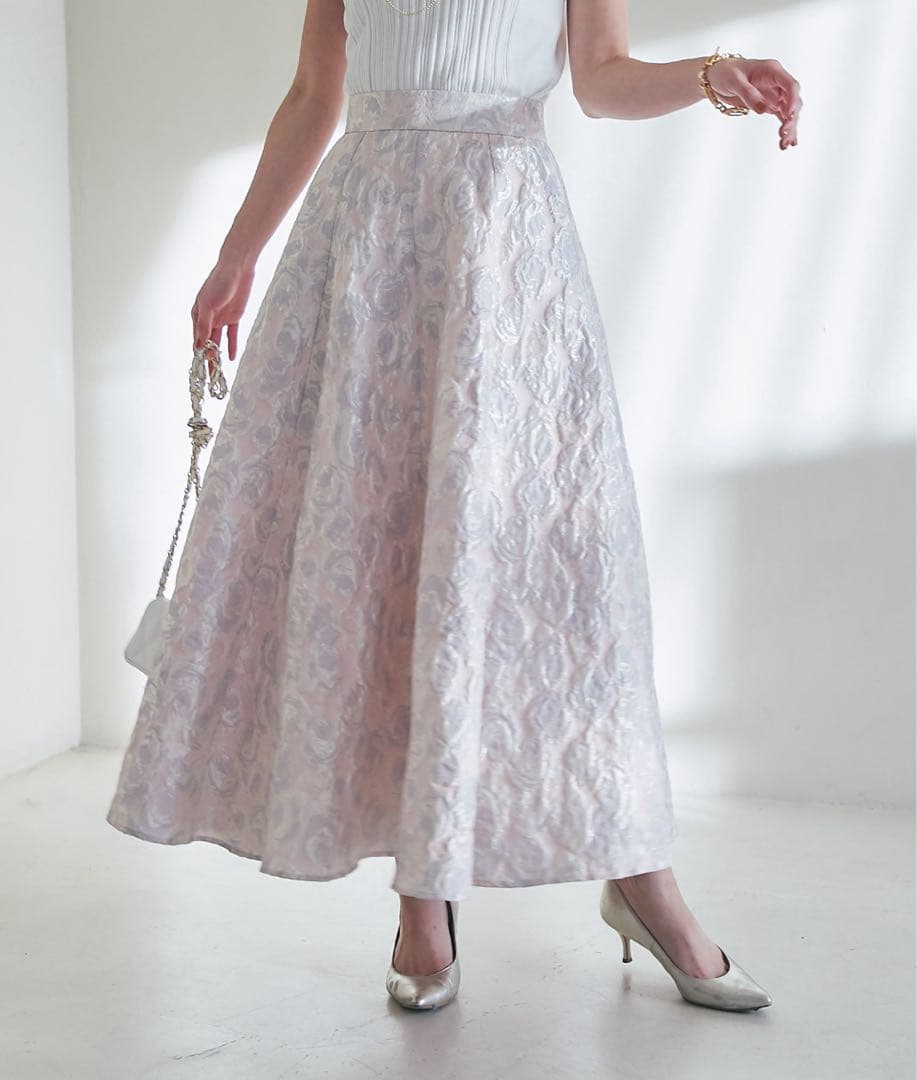 La boutique BonBon 新品未使用　花柄ジャガードスカート