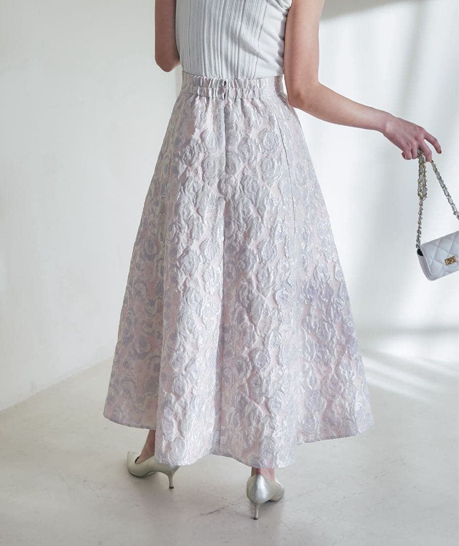 La boutique BonBon 新品未使用　花柄ジャガードスカート