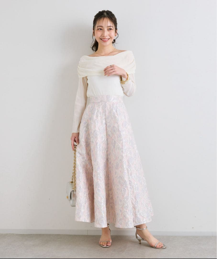 La boutique BonBon 新品未使用　花柄ジャガードスカート