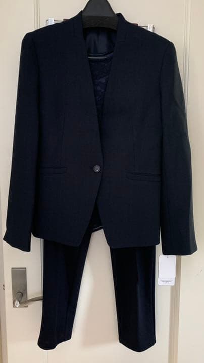 花咲く★レディース パンツスーツ ネイビー9号Mサイズ